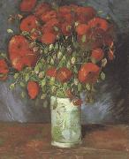Vincent Van Gogh Vase wtih Red Poppies (nn040 oil painting on canvas